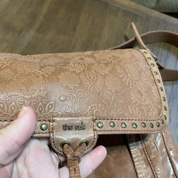 The Sak Ventura Tan Leather Convertible Back Pack Handbag - Picture 7 of 7